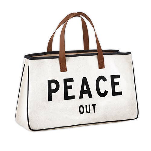 Peace Out Canvas Tote