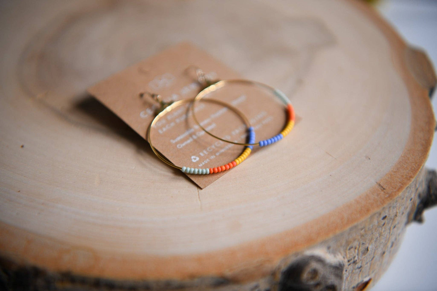 Ocean Drift Boho Beaded Hoop Earrings