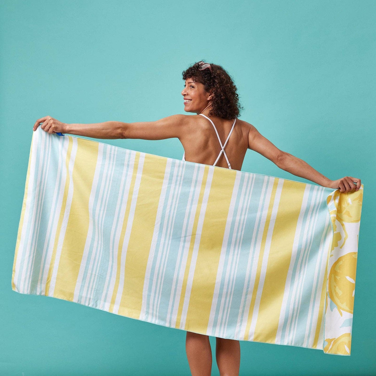 Lemon Slices Reversible Beach Towel