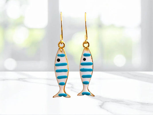 Striped Fish Earrings