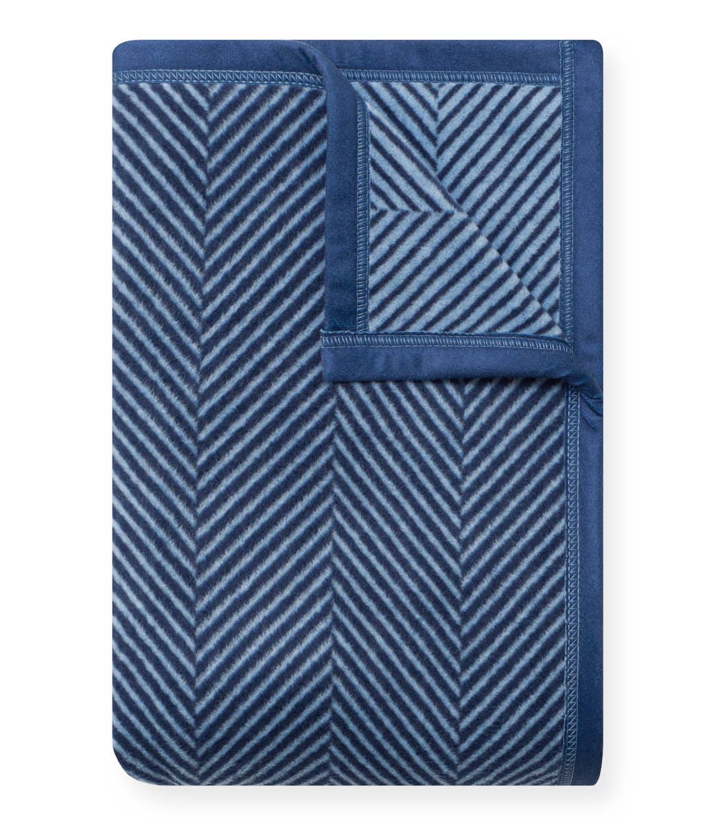 ChappyWrap Harborview Herringbone Navy Blanket