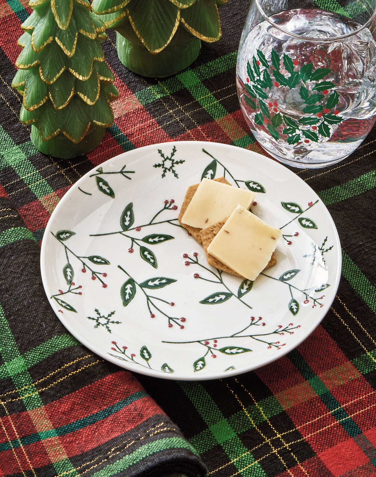 Tis The Season Appetizer Plate Multi Stoneware Christmas