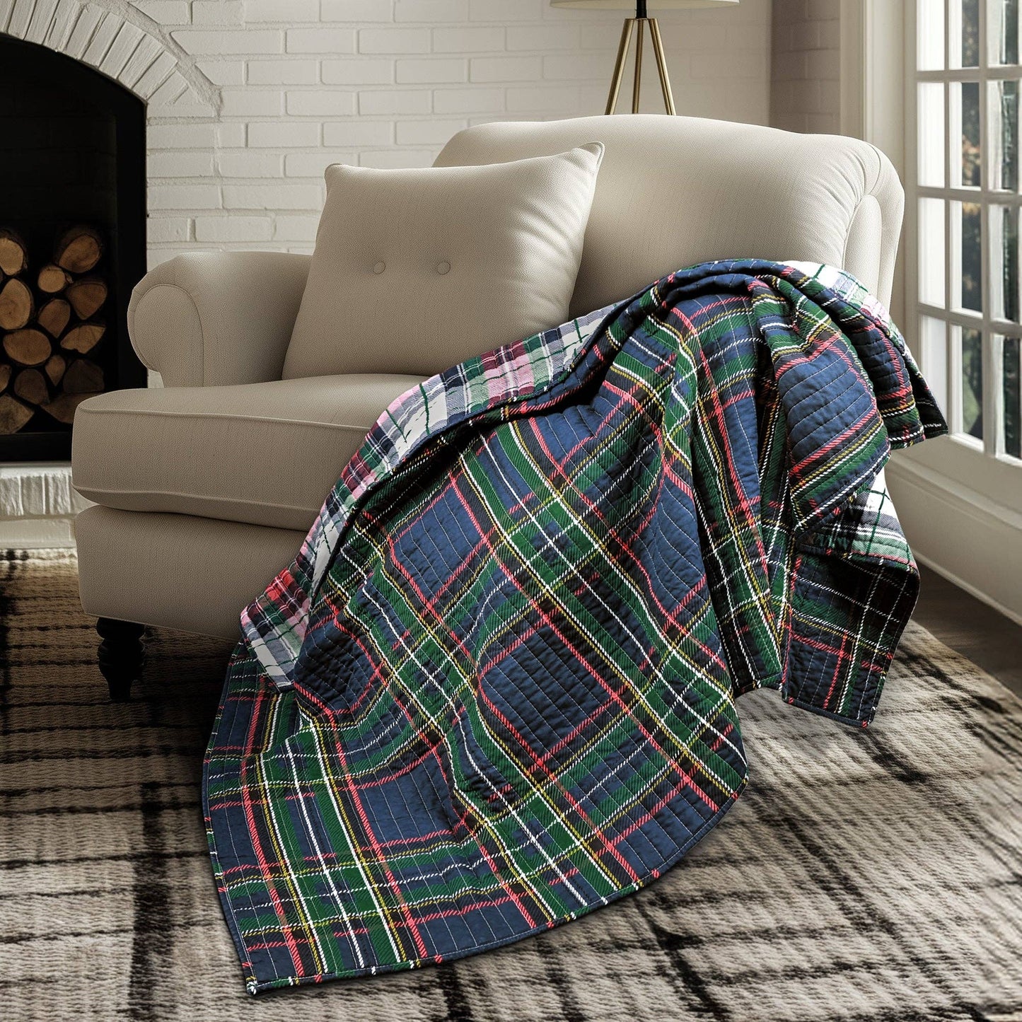 Spencer Plaid Quilted Throw