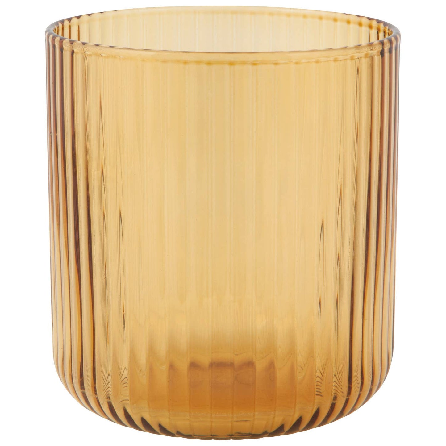 Amber Fluted Glass (12 oz)