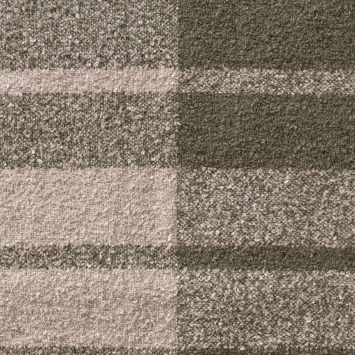 Handwoven Green Gray Striped Throw Blanket