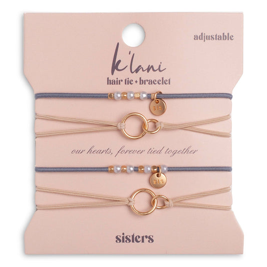 Sisters Hair Tie and Bracelet Set