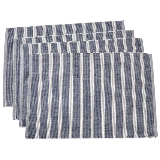 Denim Blue and White Striped Placemat