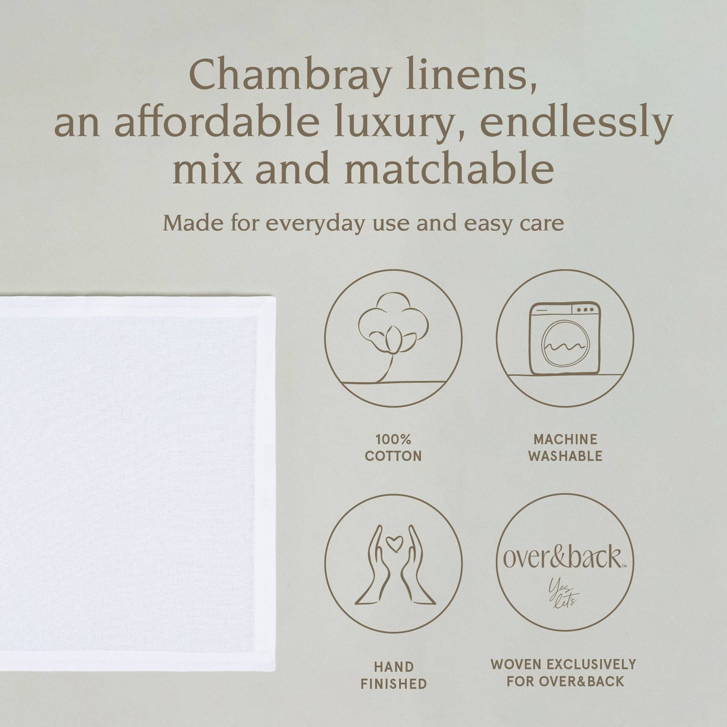 Woven Chambray Cotton Cloth Napkin (set of 4)