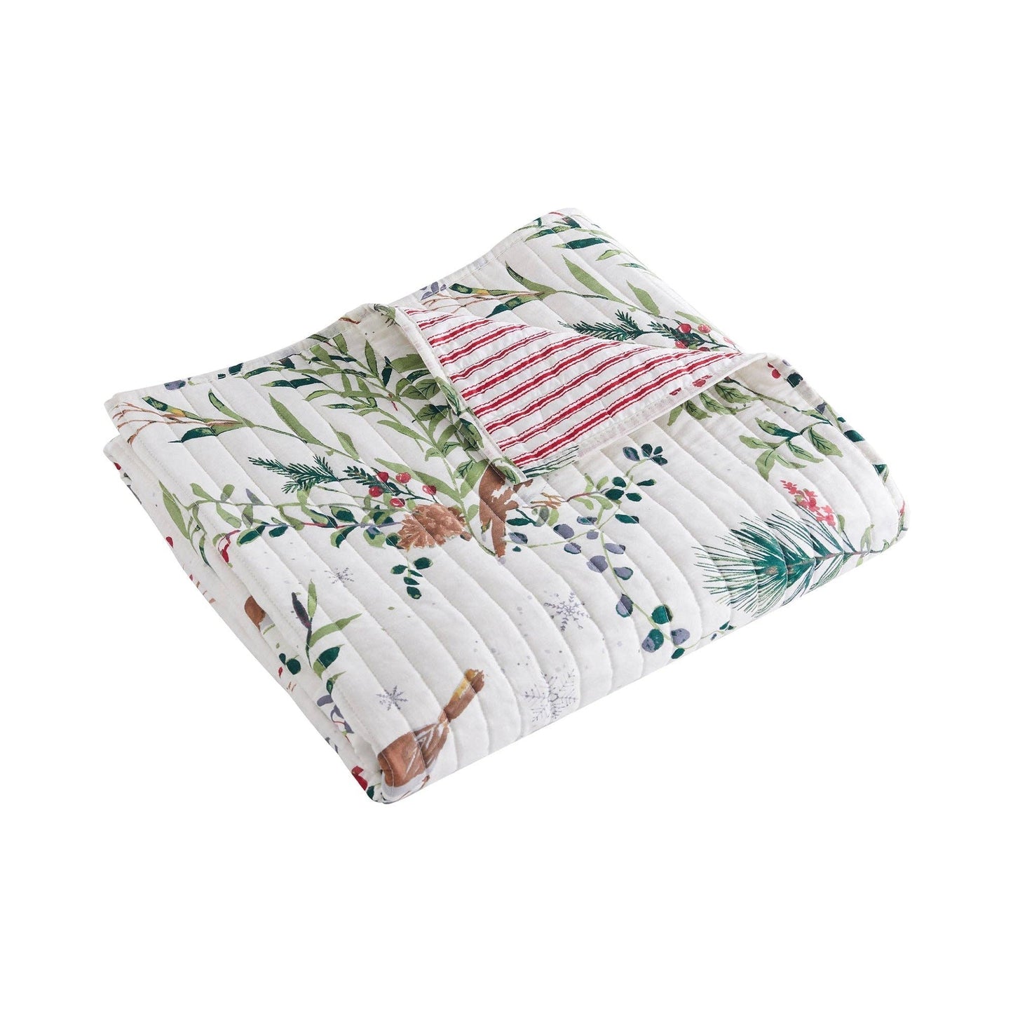 Winterberry Forest Quilted Throw Blanket