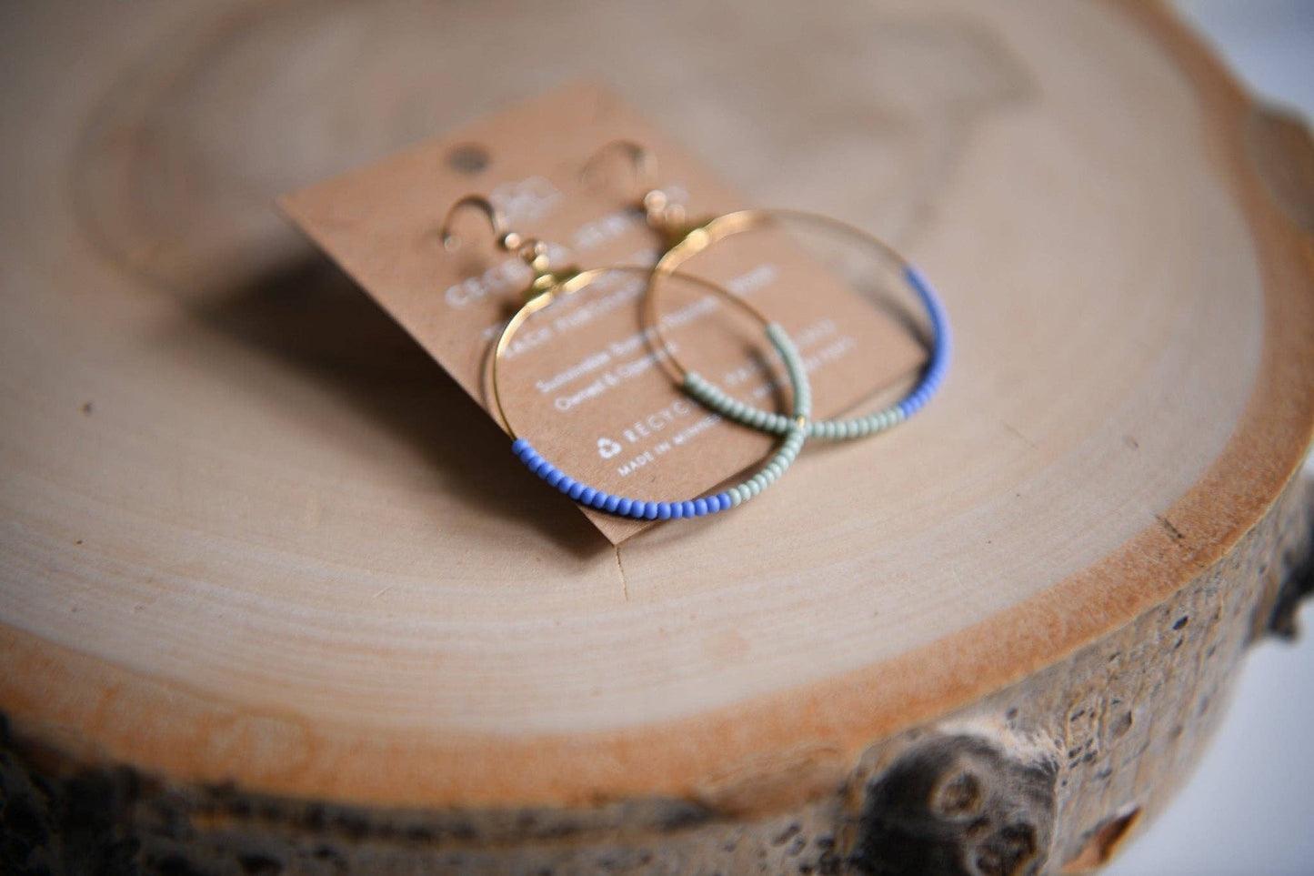 Ocean Drift Boho Beaded Hoop Earrings