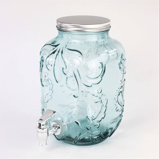 Spanish Recycled Glass Bara Jar Beverage Dispenser