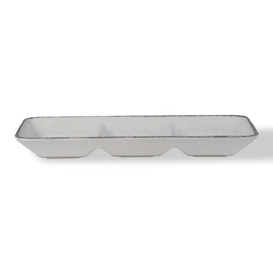Veranda Melamine Divided Serving Dish Ivory
