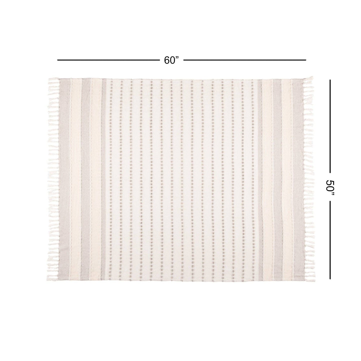 RedEarth Classic Beige Throw Blanket (50x60)