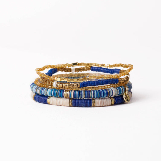 Grace Bracelet Stack of 5 - Lapis