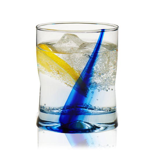 Libbey Blue Ribbon Impressions Large Rocks Glasses, 12.5 ounce