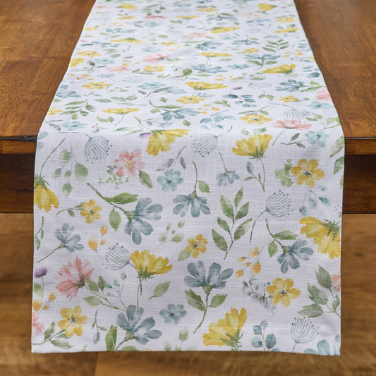 Spring Flowers Table Runner 15" X 72"