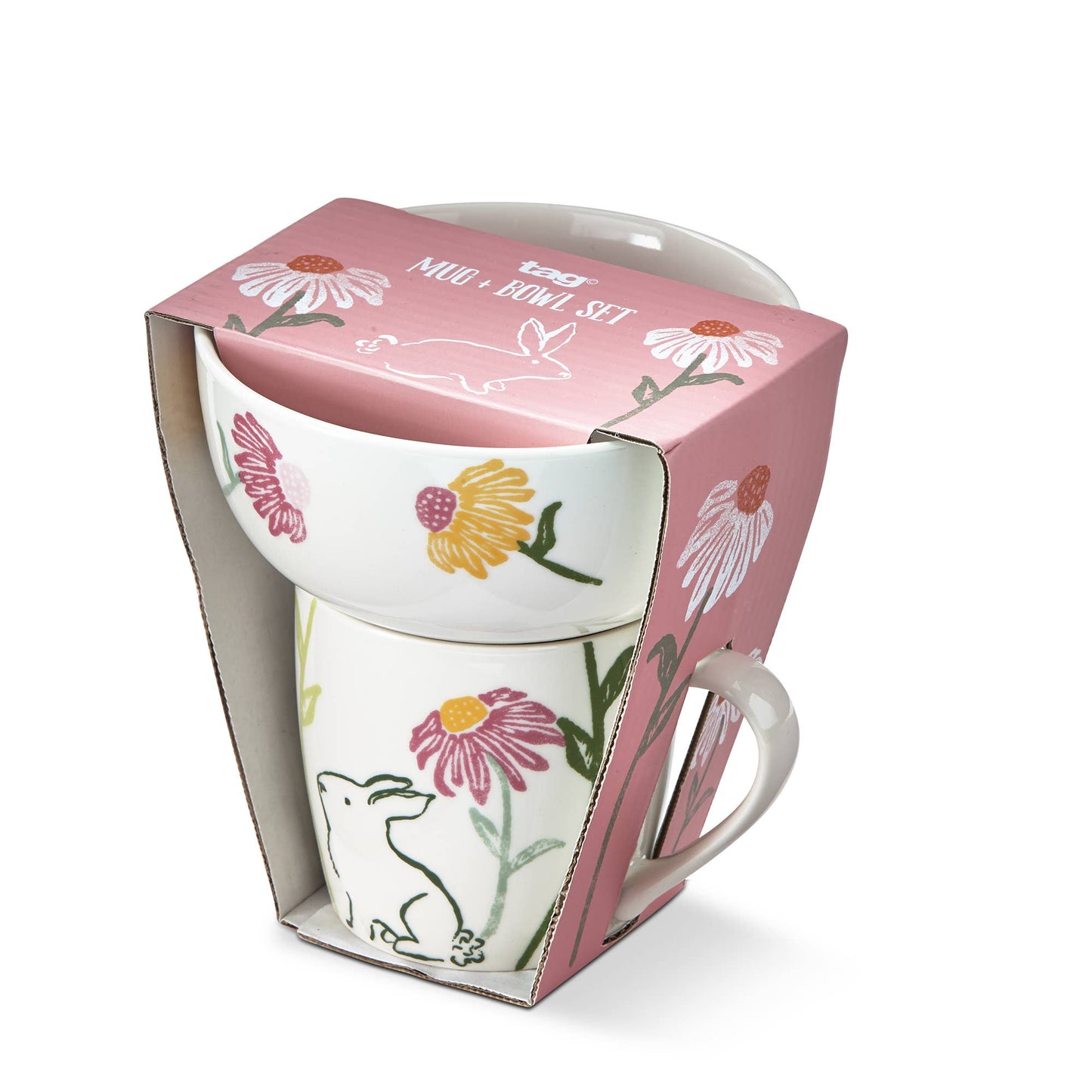 Easter Bunny Mug & Bowl Set Multi Bone China Spring