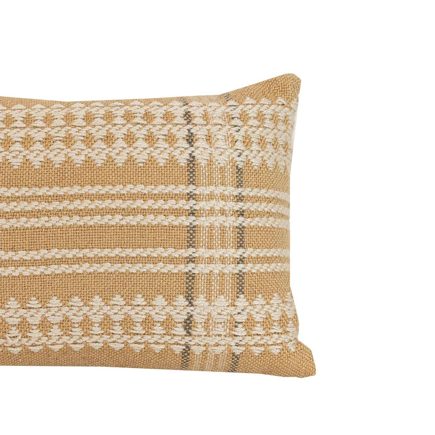 Olin 14x22 Outdoor Indoor Woven Boho Diamond Filled Pillow