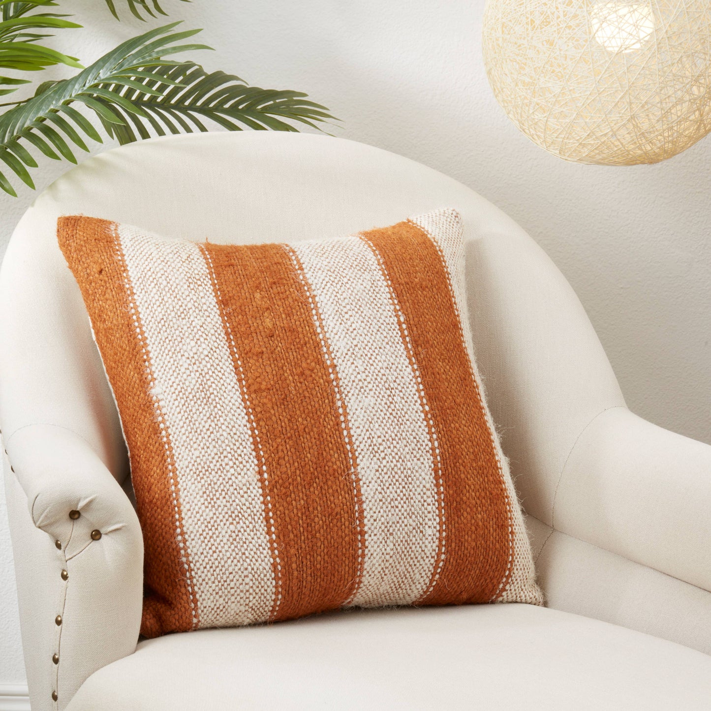 Vintage Stripe Accent Throw Pillow 20 x 20