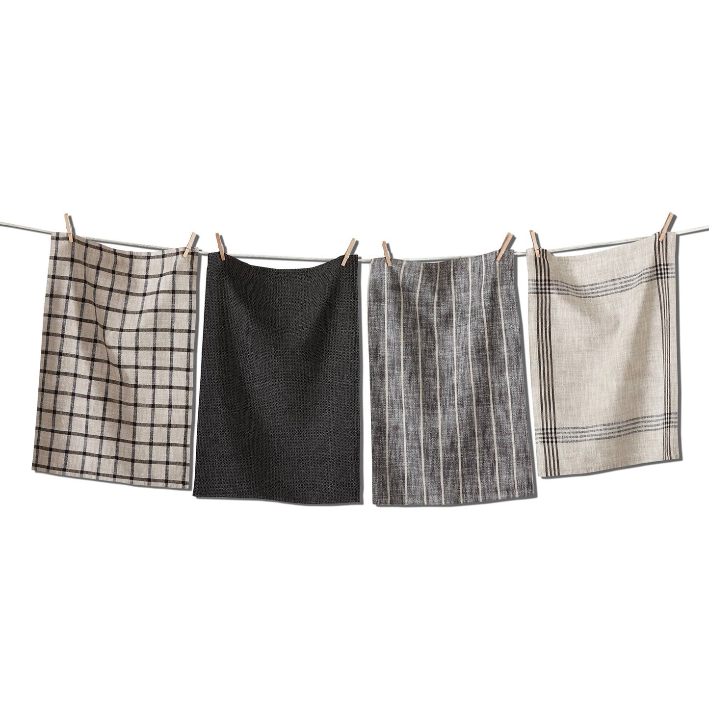 Canyon Woven Dishtowel Set of 4 - Black, Multi