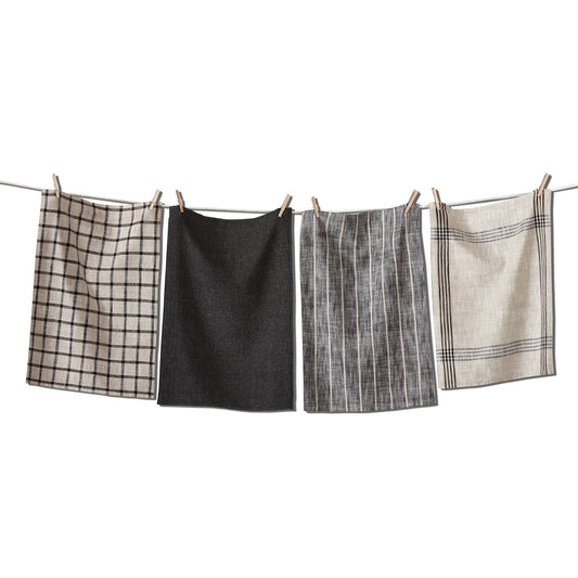 Canyon Woven Dishtowel Set of 4 - Black, Multi