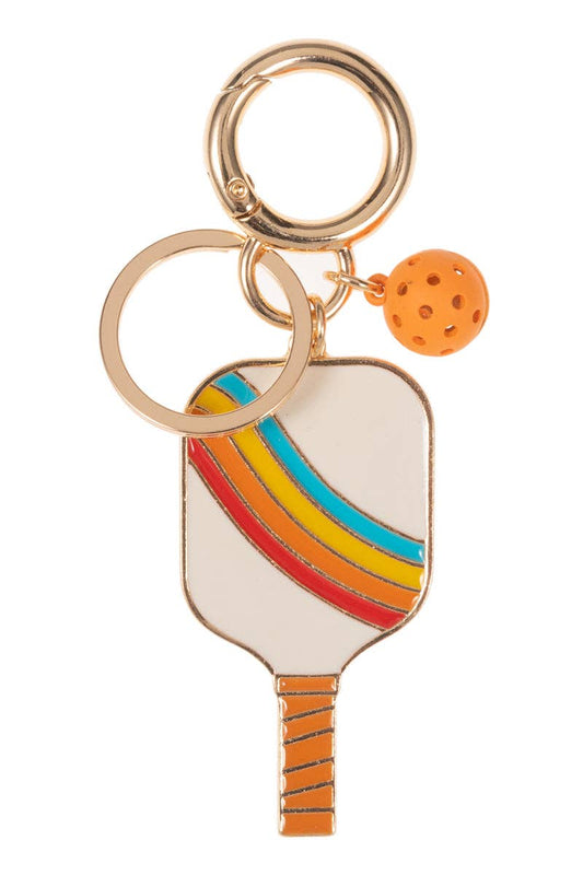 Pickleball Shaped Keychain (Retro)