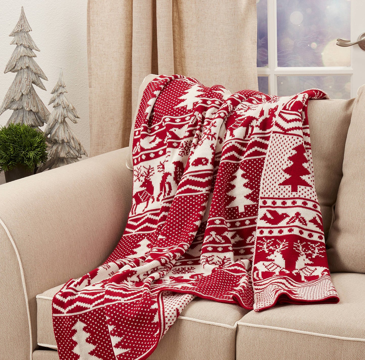 Christmas Knitted Throw
