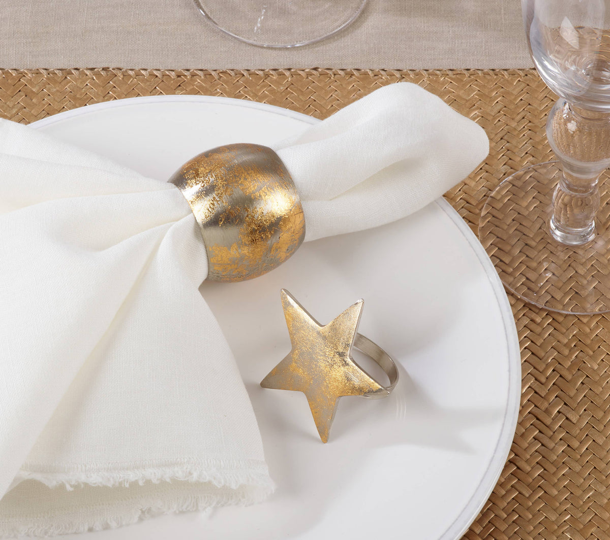 Gold Texture Napkin Ring