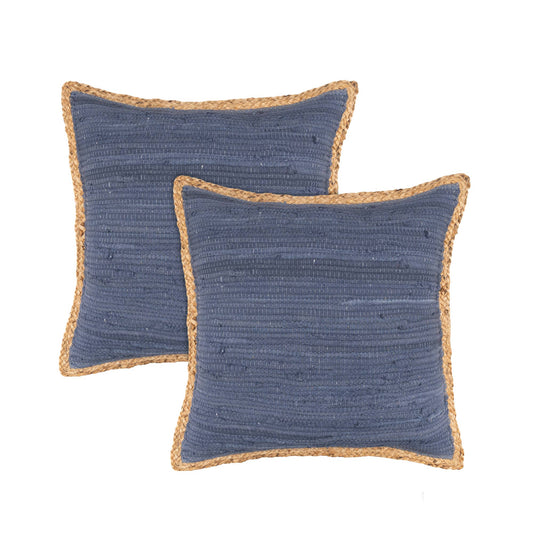Riley Striped Cotton Blend Throw Pillow 20 x 20