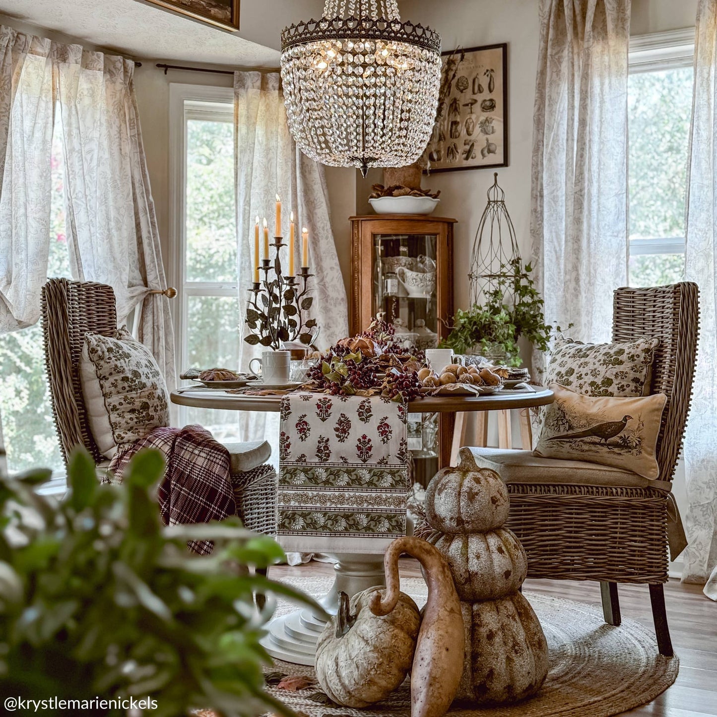 Nomad Harvest Block Print Table Runner - 13x70