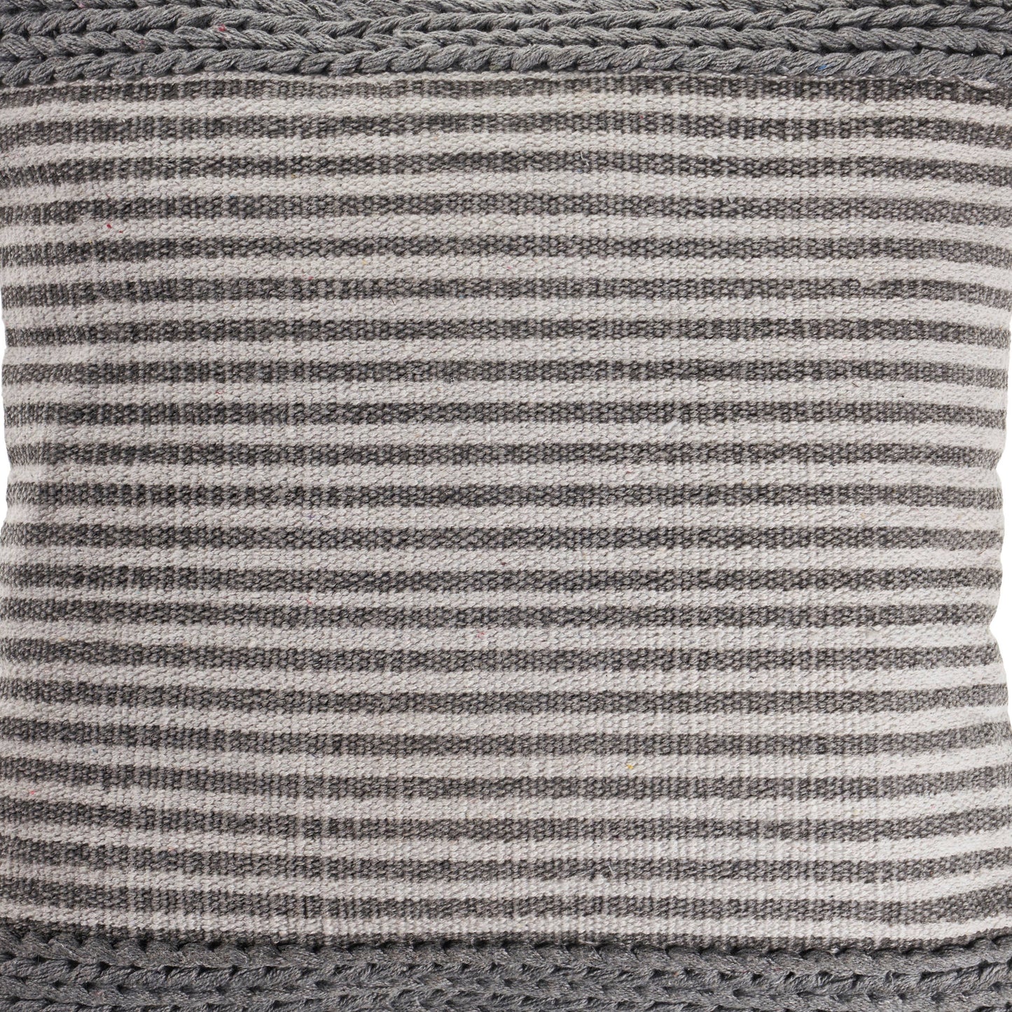 Farmhouse Striped and Textured Throw Pillow
