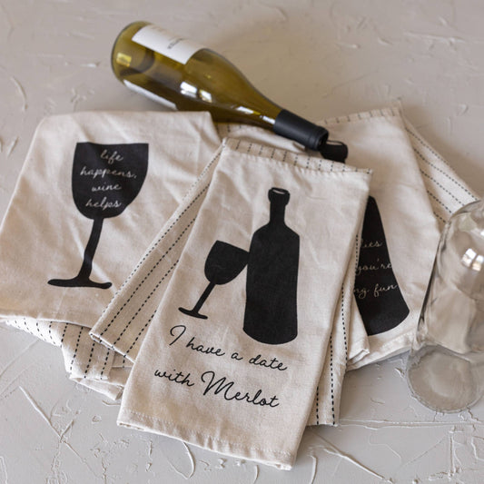 Fine as Wine Tea Towels (Set of 4)