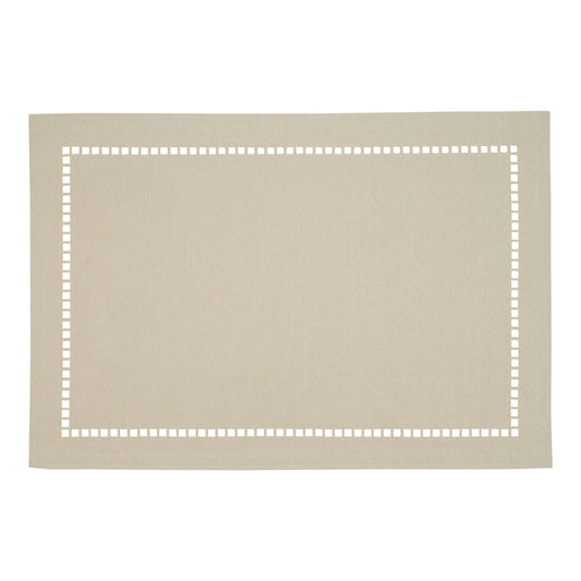 Laser-Cut Hemstitch Placemat - Ivory