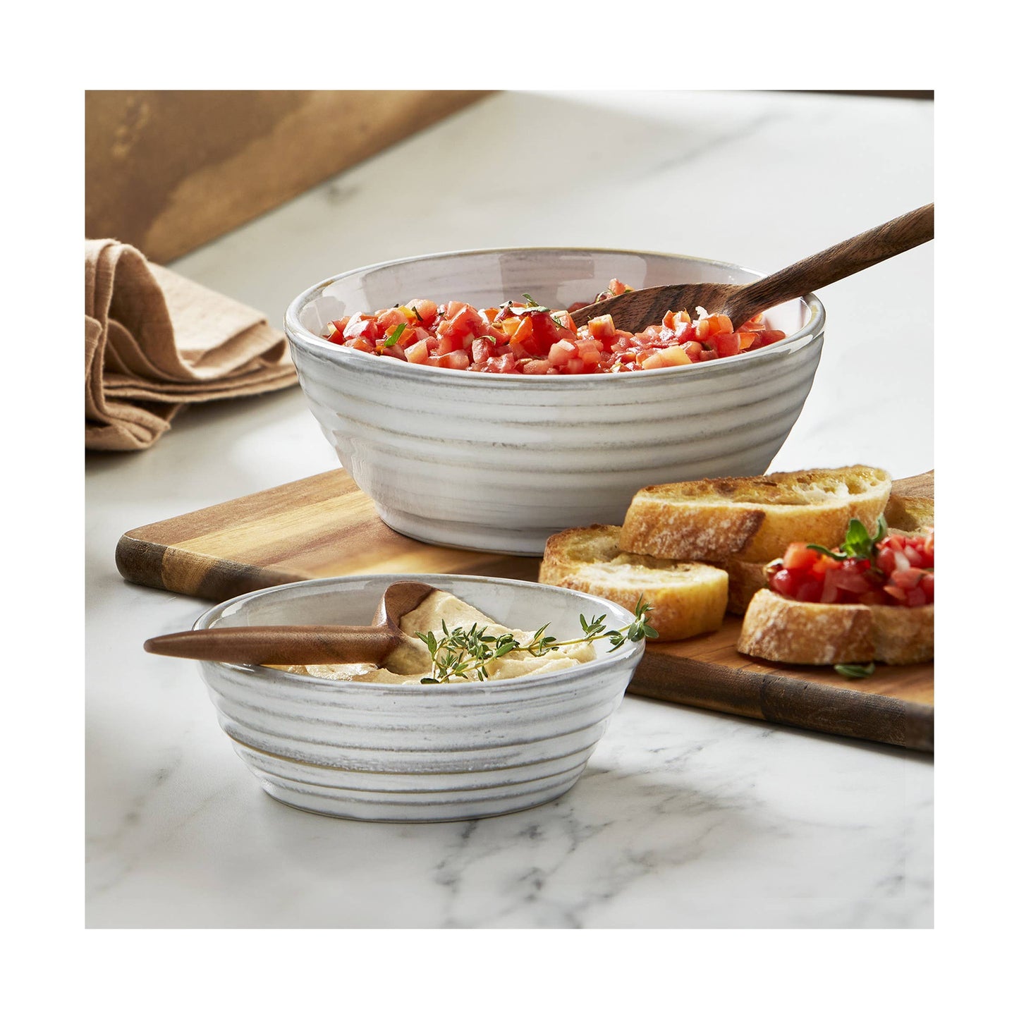 Farmhouse Snack Bowl - White