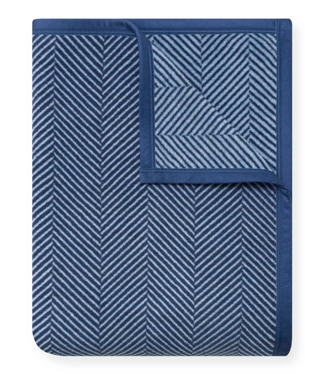 ChappyWrap Harborview Herringbone Navy Blanket