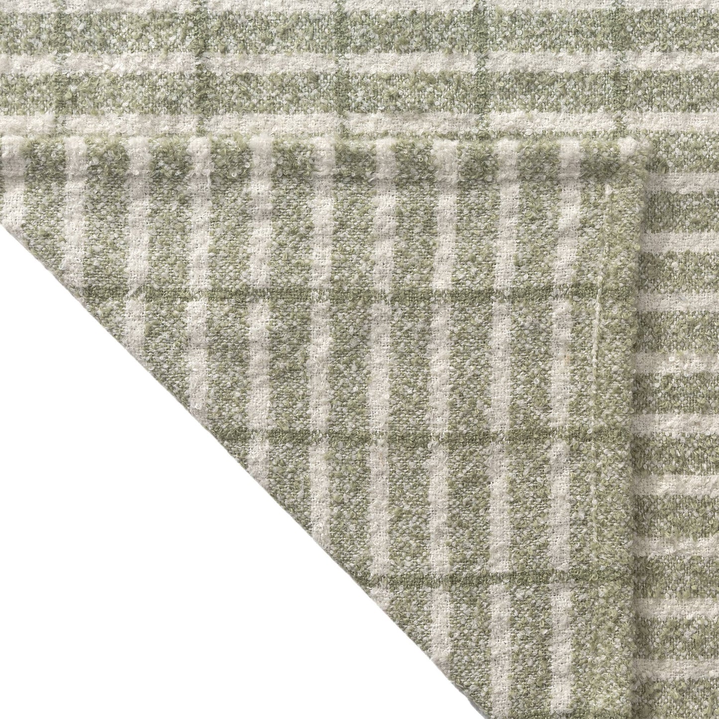 Farmhouse Green/Ivory Striped Performance Throw Blanket