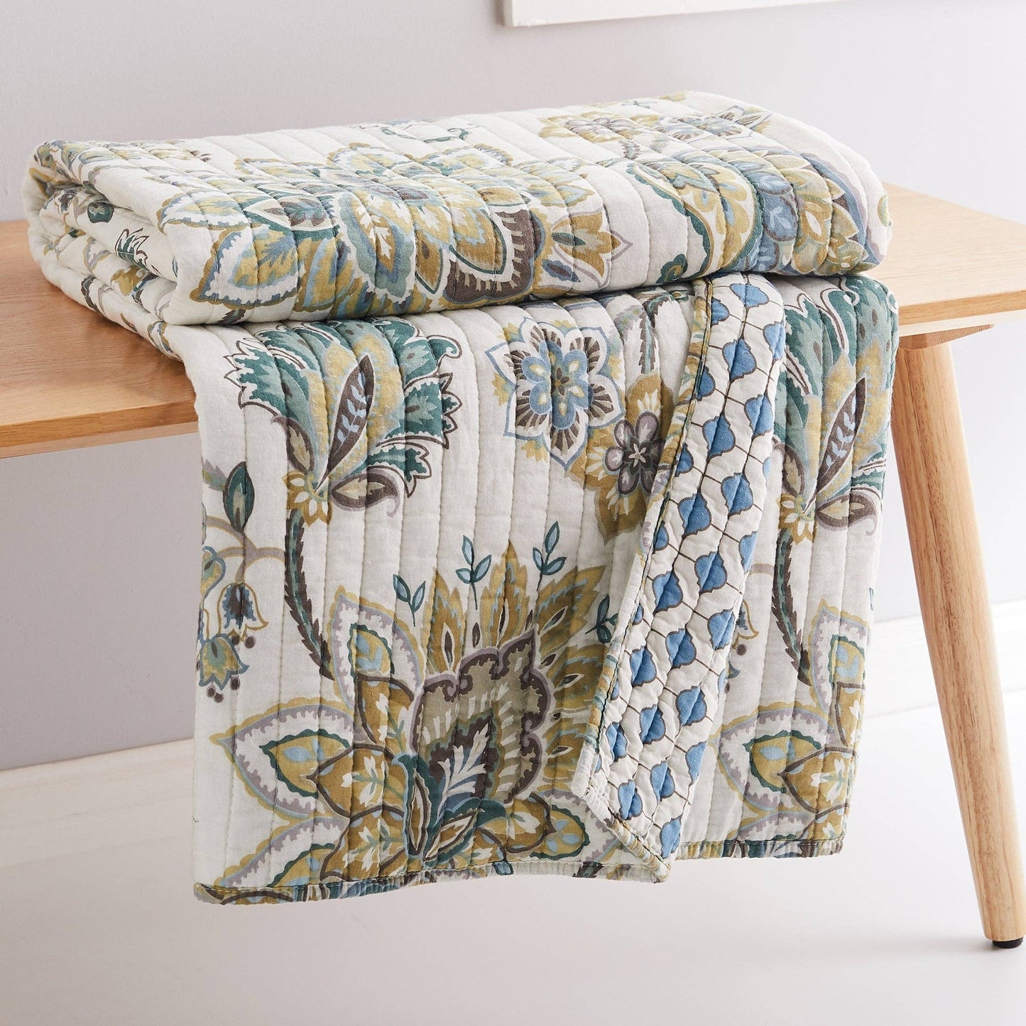 Palladium Grey Quilted Throw Blanket