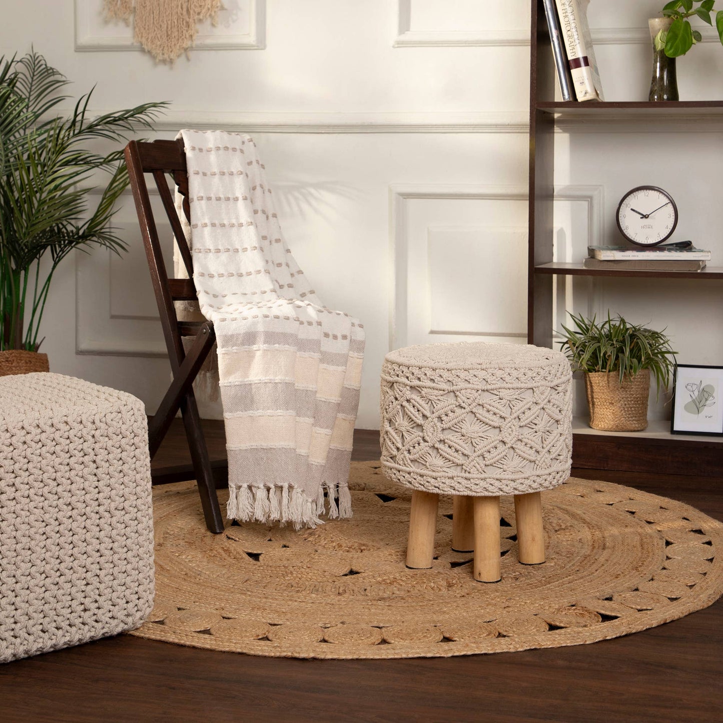 RedEarth Classic Beige Throw Blanket (50x60)