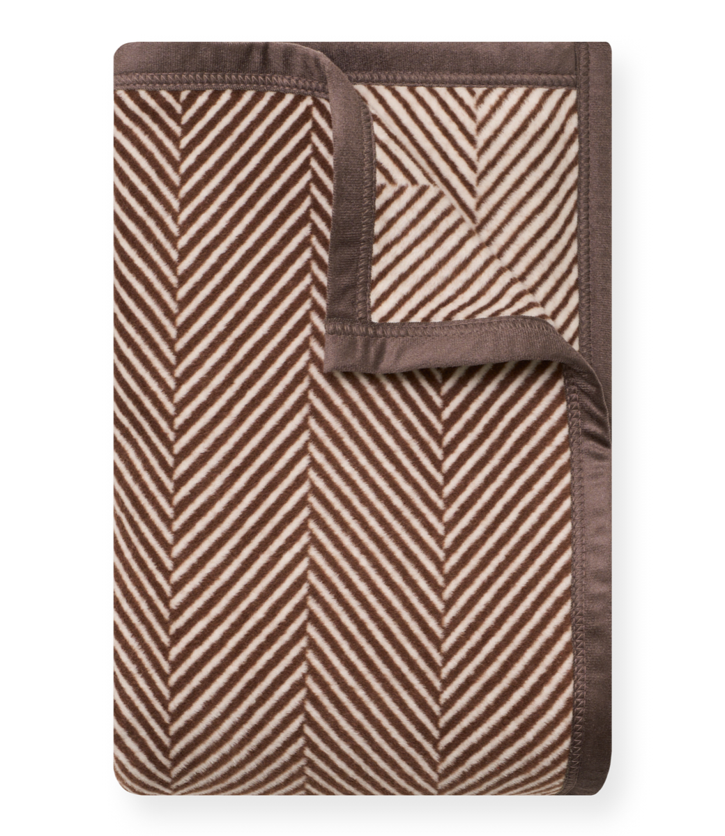 ChappyWrap Harborview Herringbone Chocolate Midi Blanket