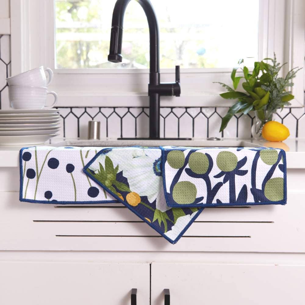 Anemone Poppy Eco Dish Cloth (Set of 3)