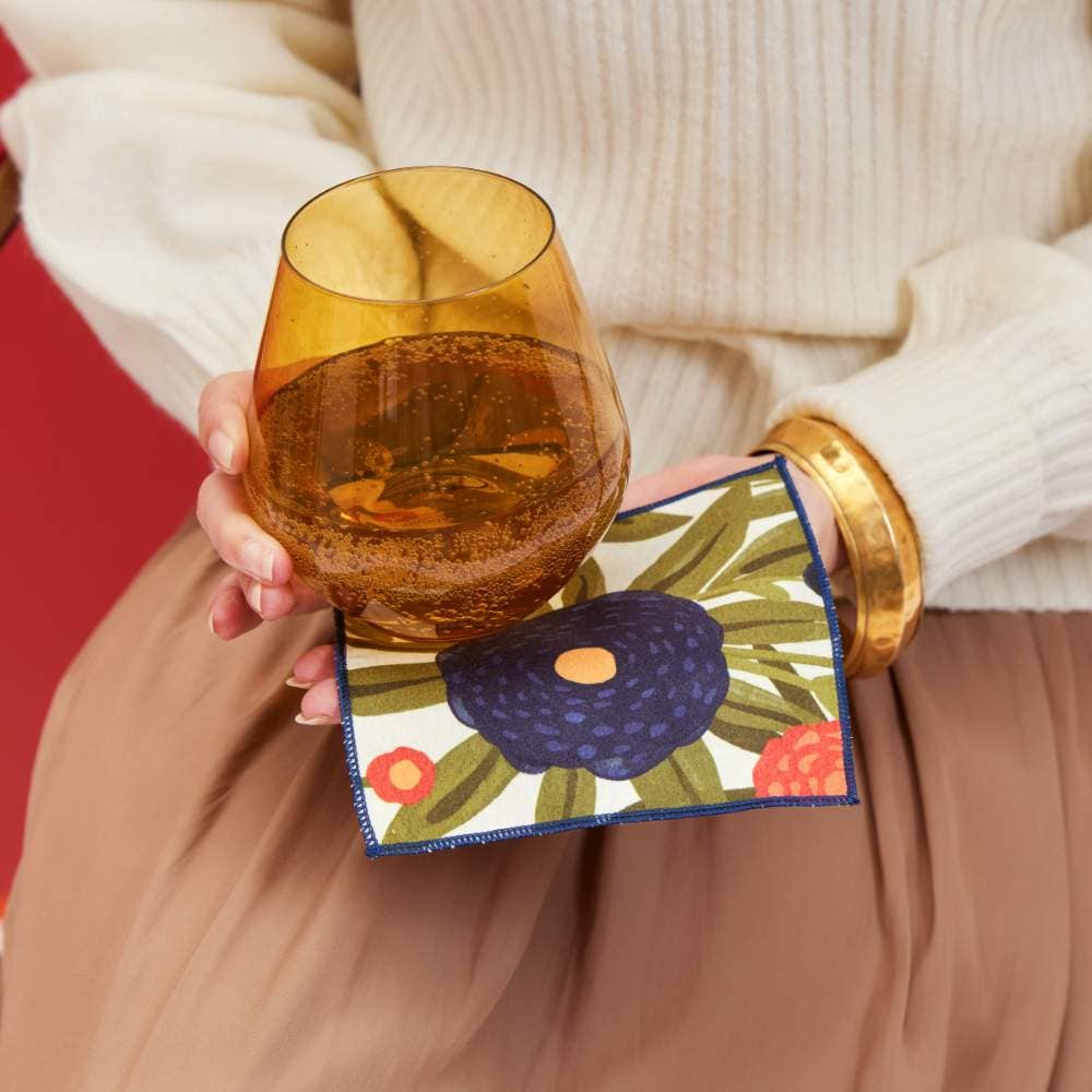 Harvest Sunshine Reusable Eco Cocktail Napkins, set of 8