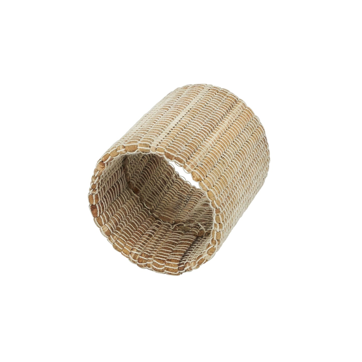 Shimmering Woven Nubby Napkin Ring (4-piece set)