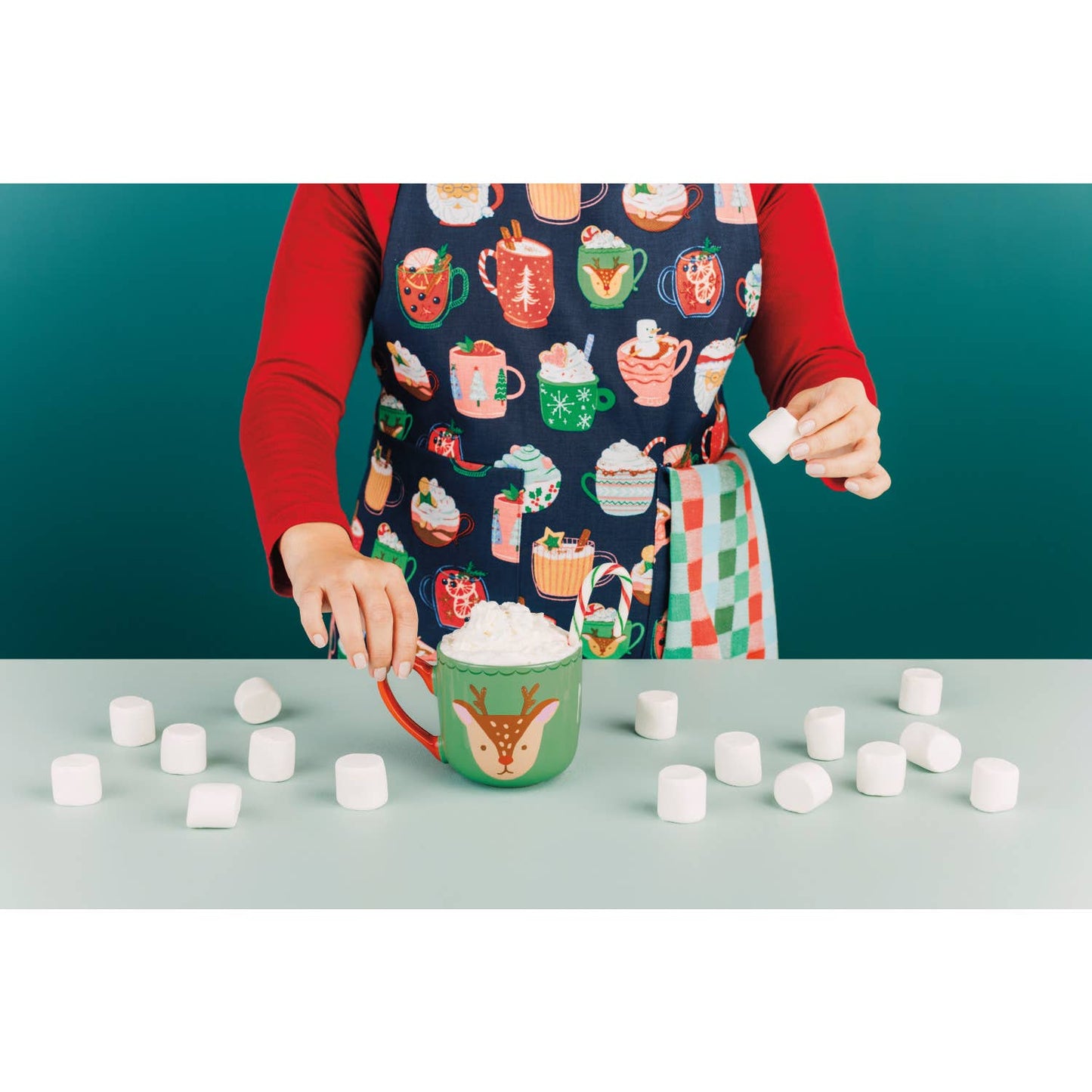 Cozy Cups Christmas Mug and Dishtowel Set