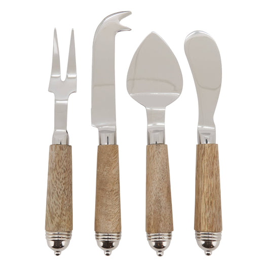 Bark Wood Cheese Cutlery (Set of 4)