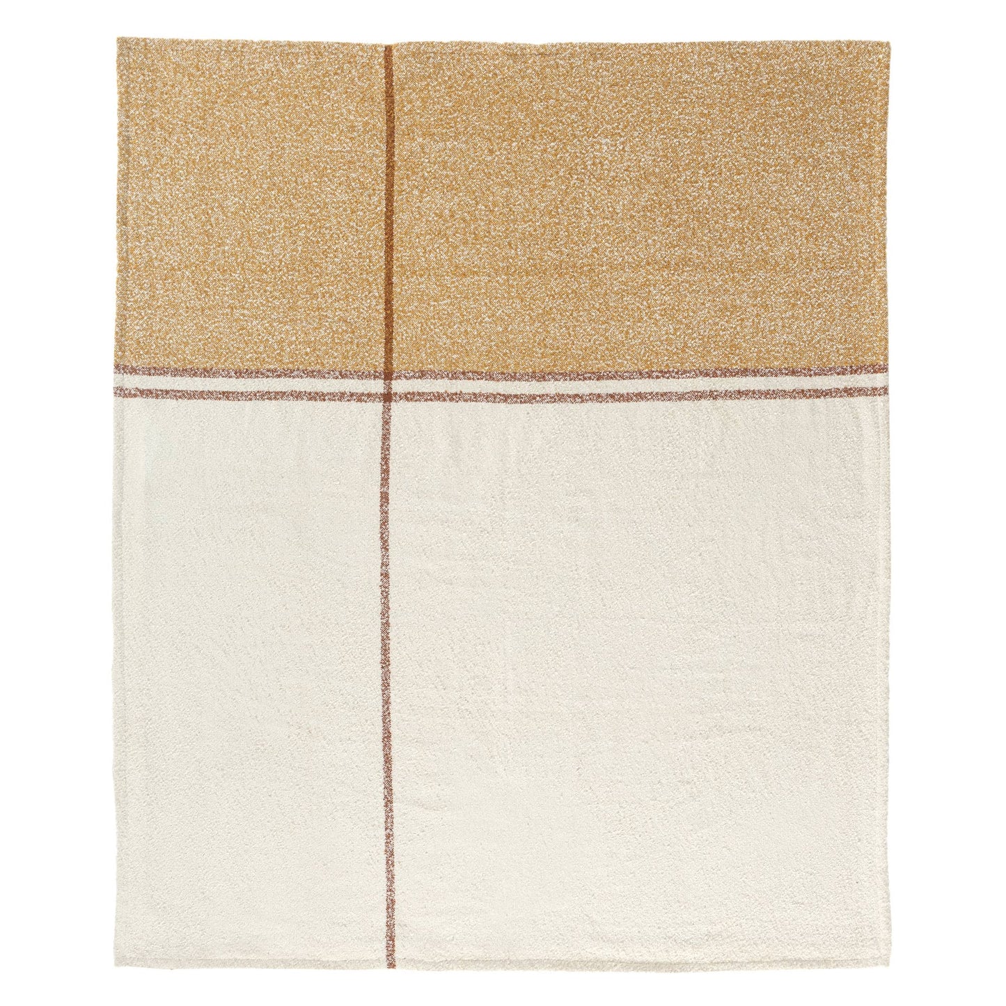 Striped Performance Throw Blanket (Ivory/Mustard)
