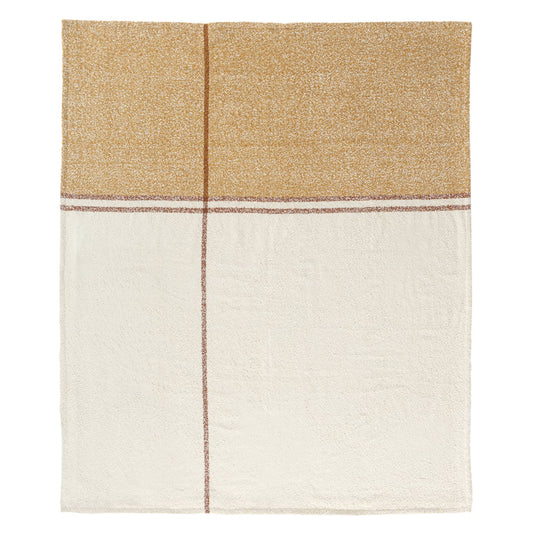 Striped Performance Throw Blanket (Ivory/Mustard)