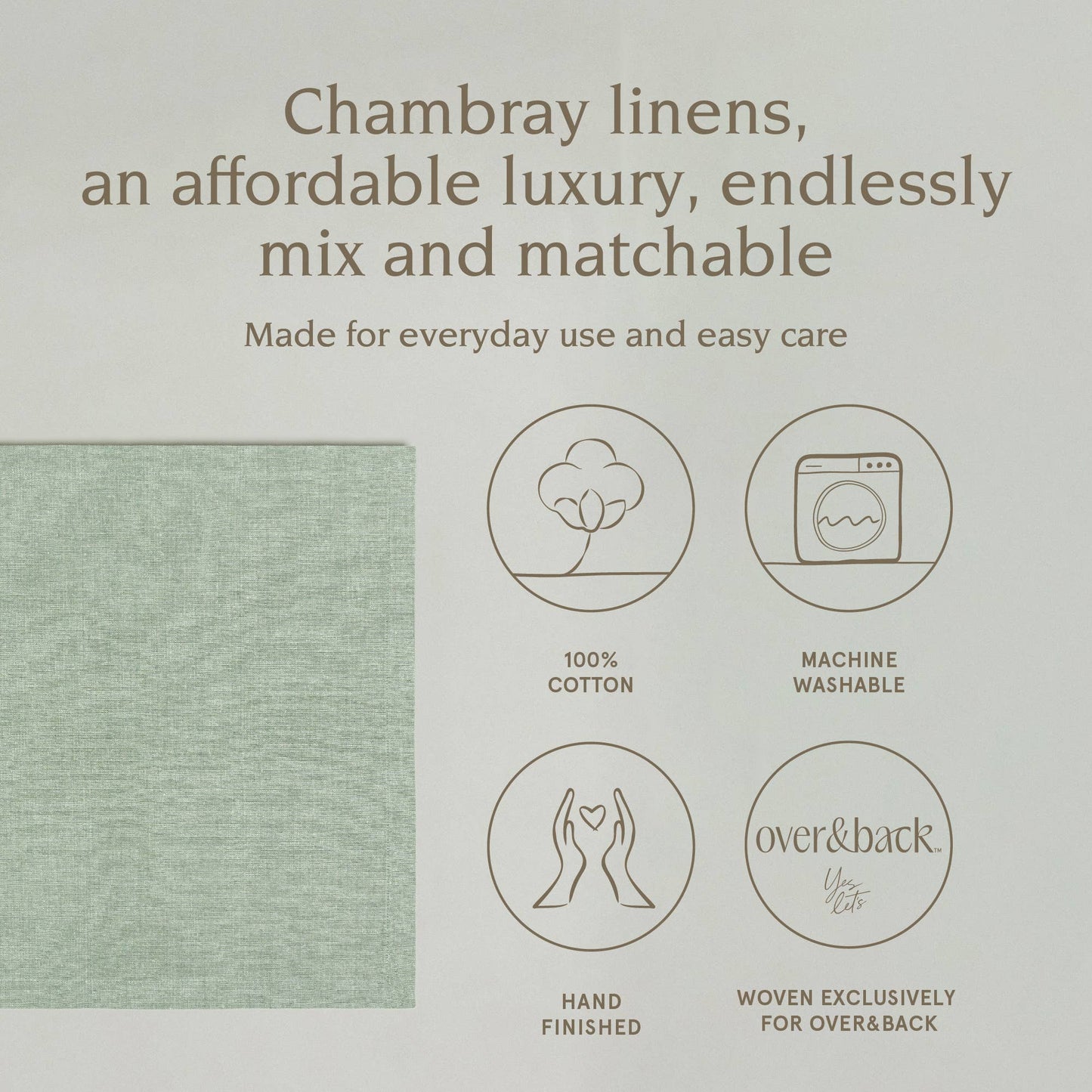 Woven Chambray Cotton Cloth Napkin (set of 4)