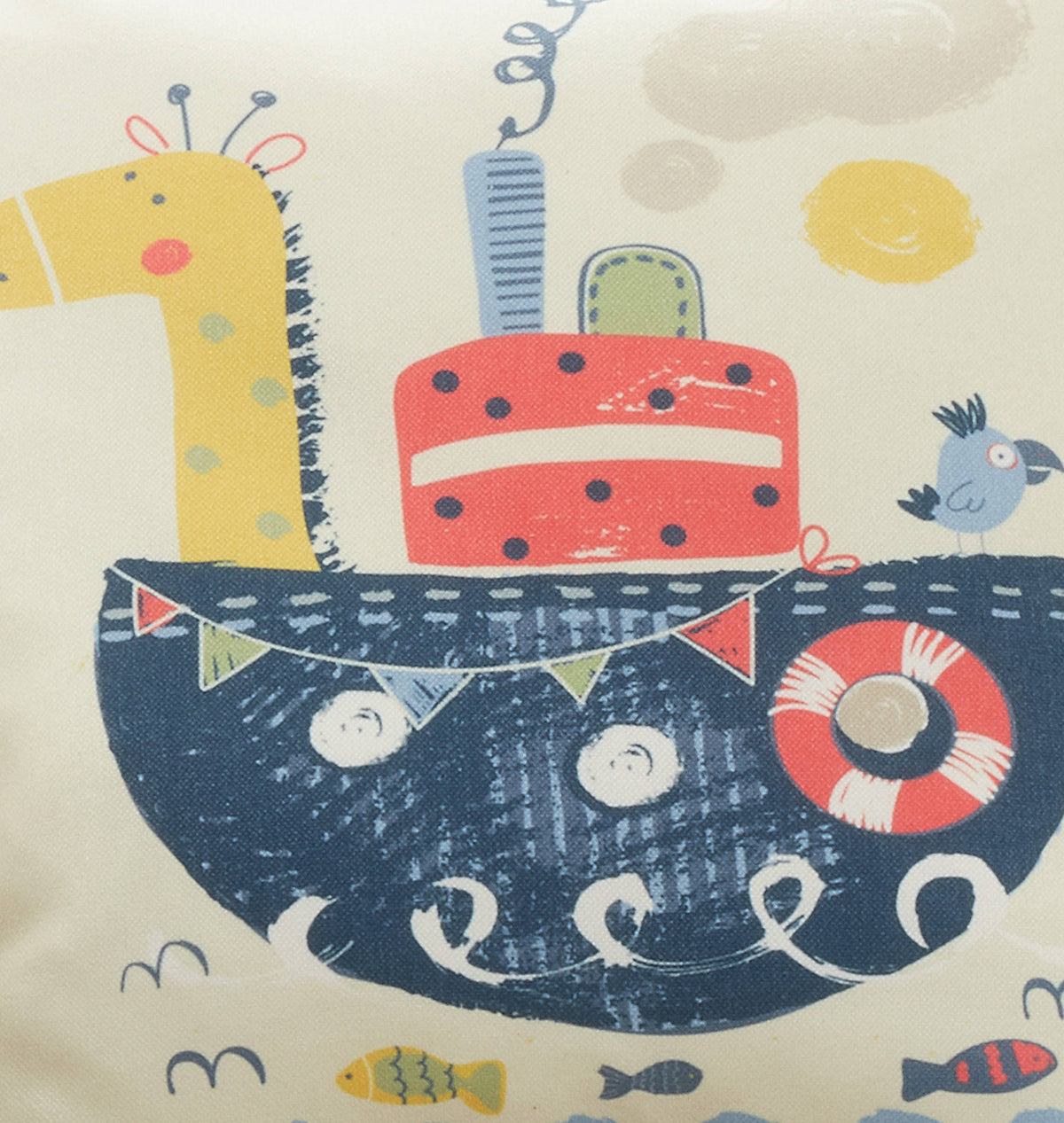 Giraffe-At-Sea Throw Pillow 16"
