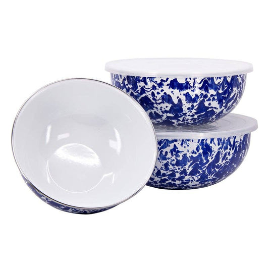 Cobalt Swirl Mixing Bowls (Set of 3)