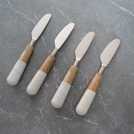 Marble & Wood Spreaders Set